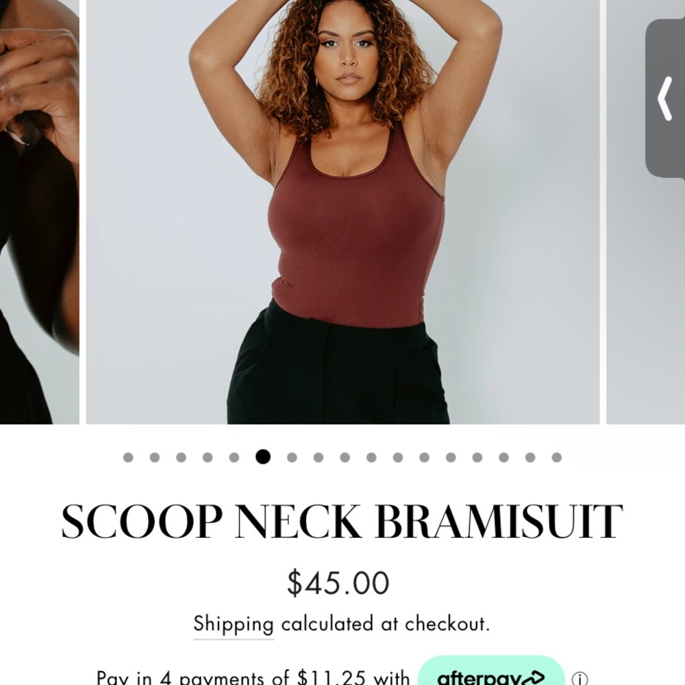 BRAMI scoop neck bodysuit with built in bra.